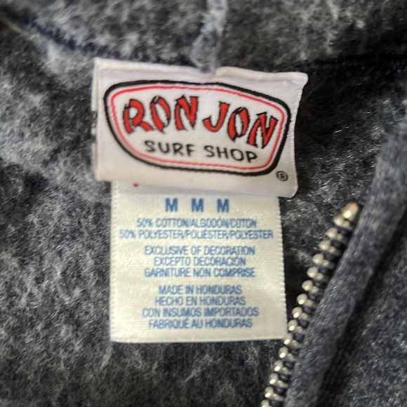 Ron Jon Distressed Custom Surfboards Surf Shop hoodie Cocoa Beach full zip - Picture 16 of 16